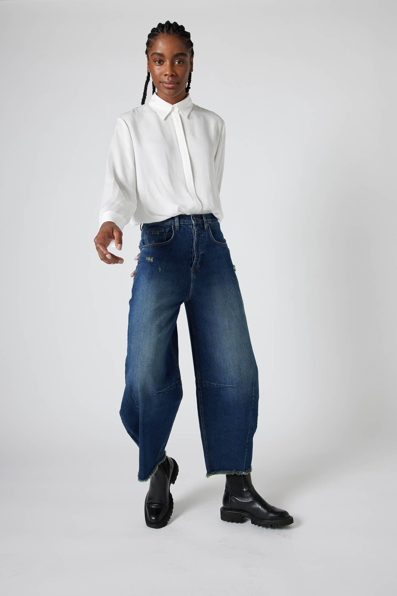 Fearless Wide Leg Denim Pants Product Image