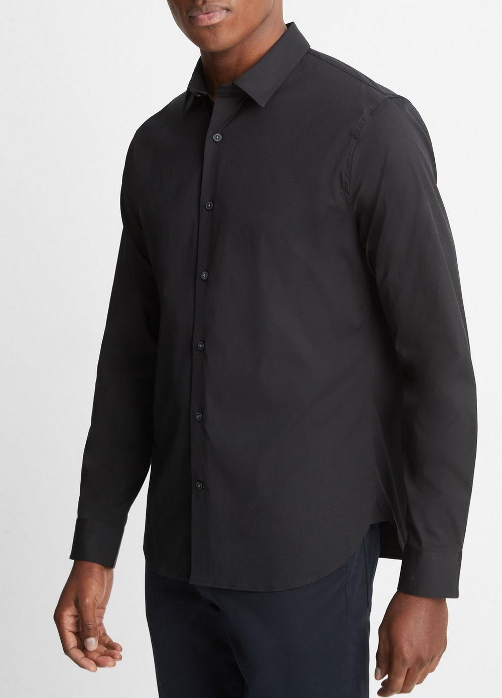 Cotton-Blend Long-Sleeve Shirt Product Image