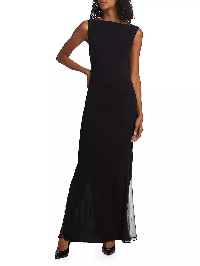 Mesh-Paneled Maxi Dress Product Image