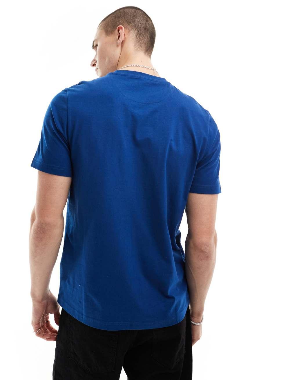 Farah Danny cotton t-shirt in blue Product Image