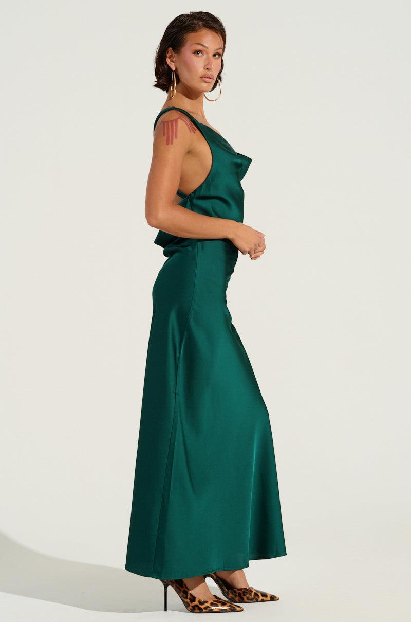 LOVED HARD SATIN MAXI DRESS Product Image