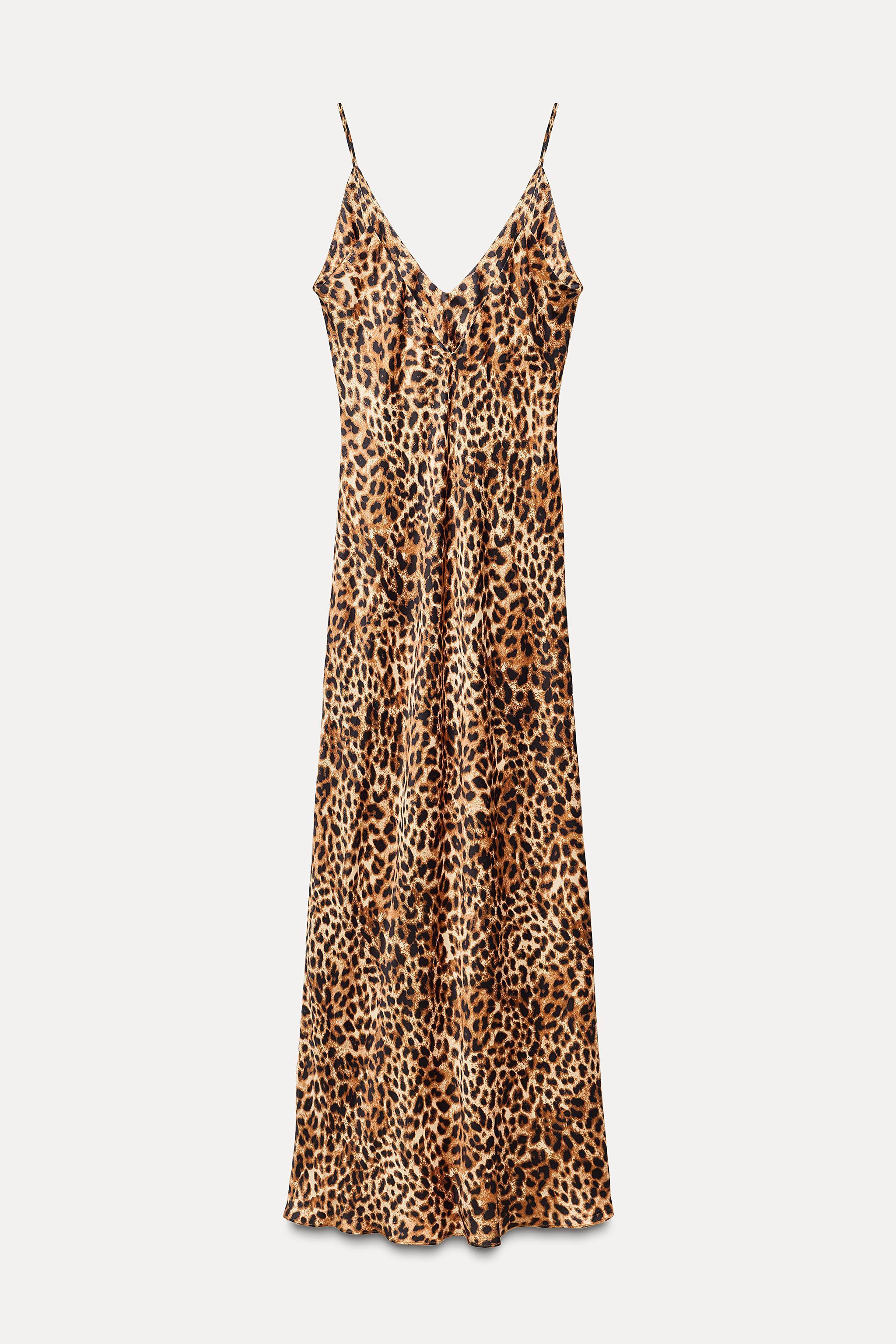 ANIMAL PRINT MIDI DRESS ZW COLLECTION Product Image