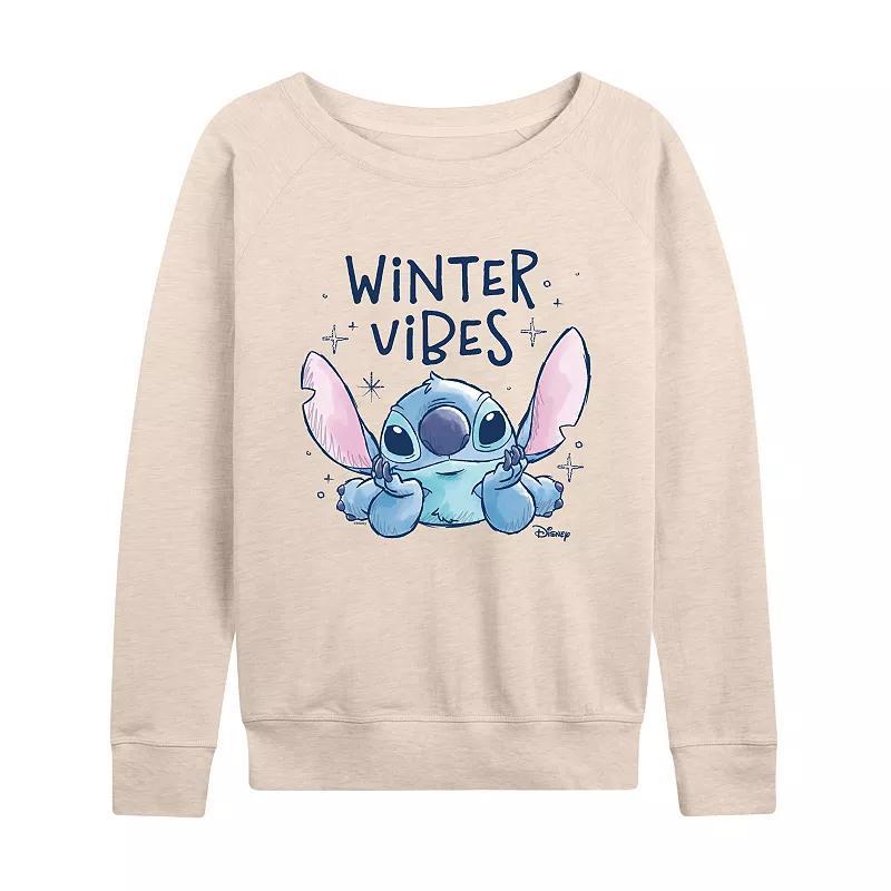 Disneys Lilo & Stitch Womens Winter Vibes Lightweight French Terry Sweatshirt Product Image