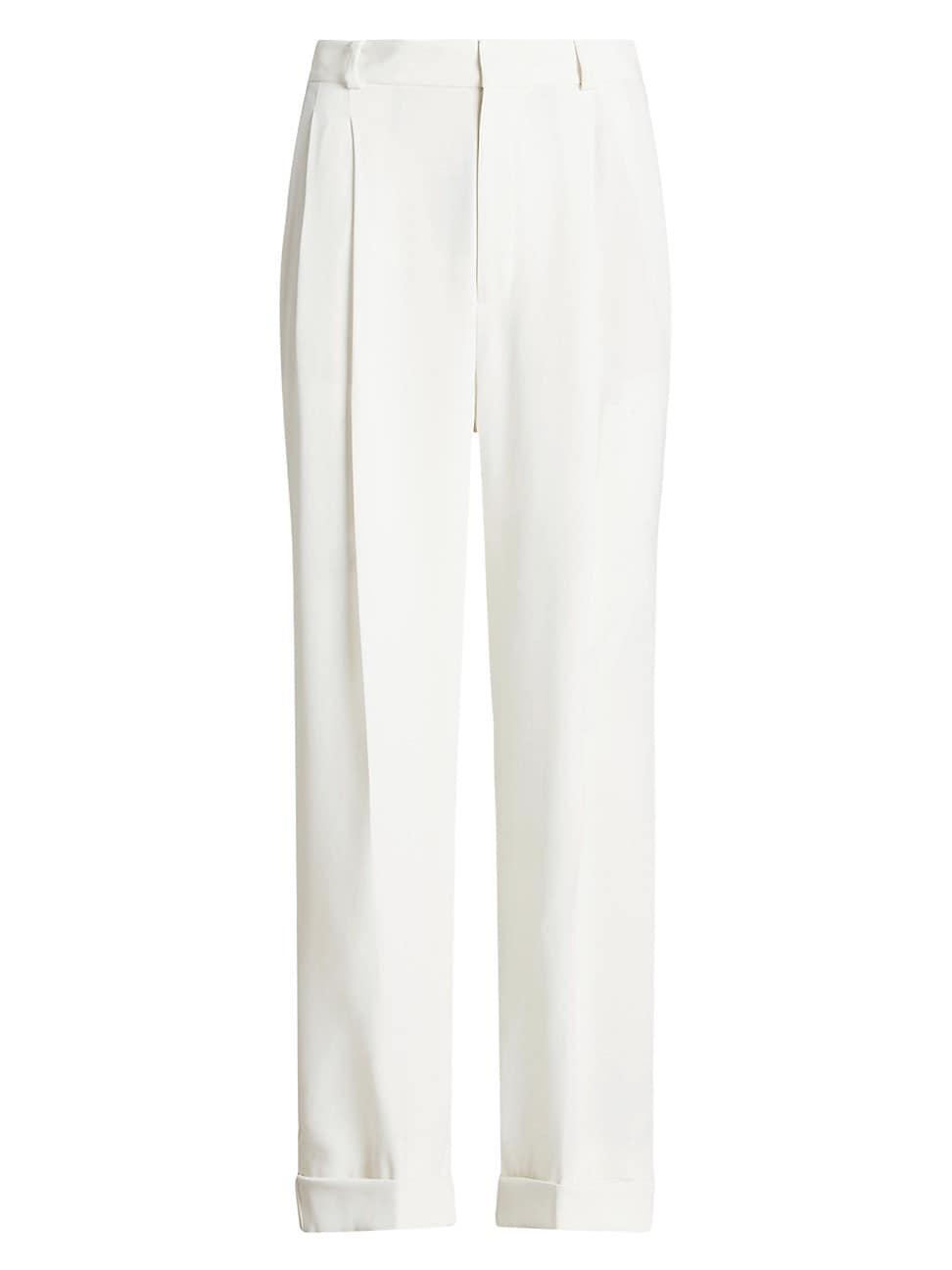 Straight-Leg Pleated Pants Product Image