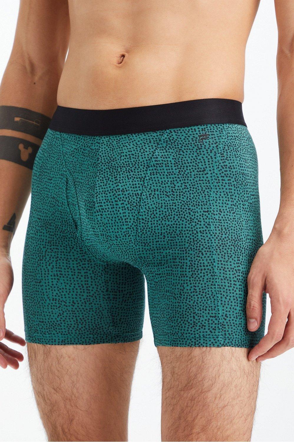 Fabletics Men The 24-7 Boxer Brief male Soft Pine Organic Dots Size XXL Product Image