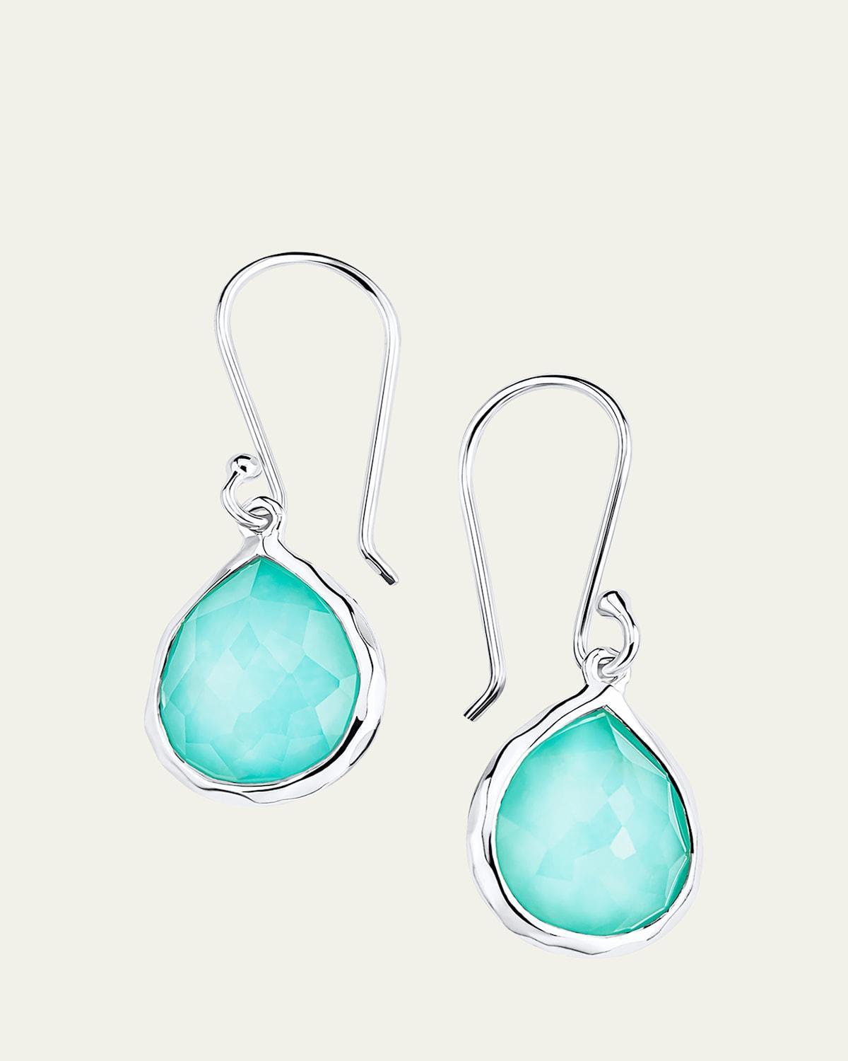 Womens Rock Candy Silver Turquoise Doublet & Sterling Silver Mini Teardrop Earrings Product Image