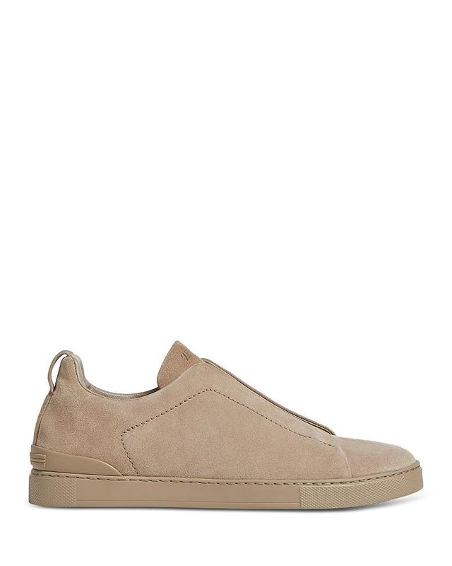 Zegna Mens Suede Triple Stitch Sneakers Product Image