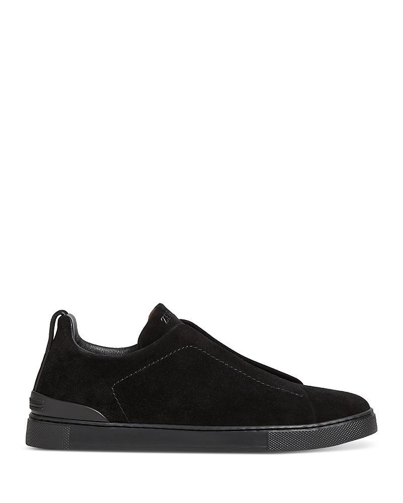 Zegna Mens Suede Triple Stitch Sneakers Product Image