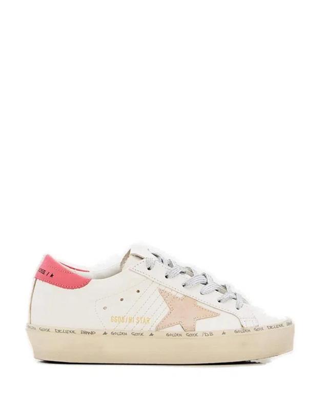 Hi Star Leather Sneakers In White Product Image