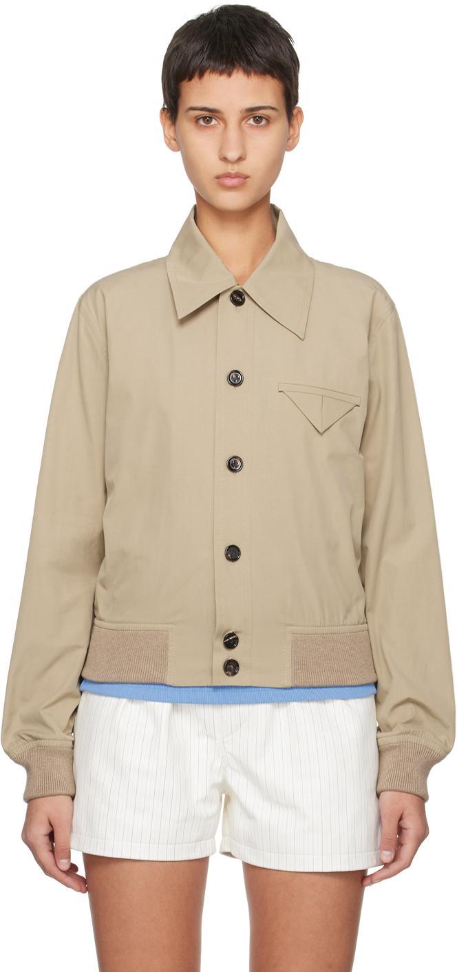 Blouson Jacket In Cream Product Image