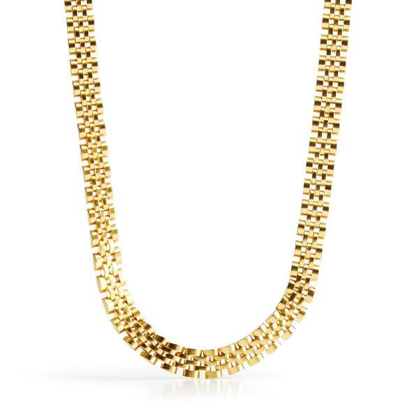 Layered Chain Choker - Satin Gold Product Image