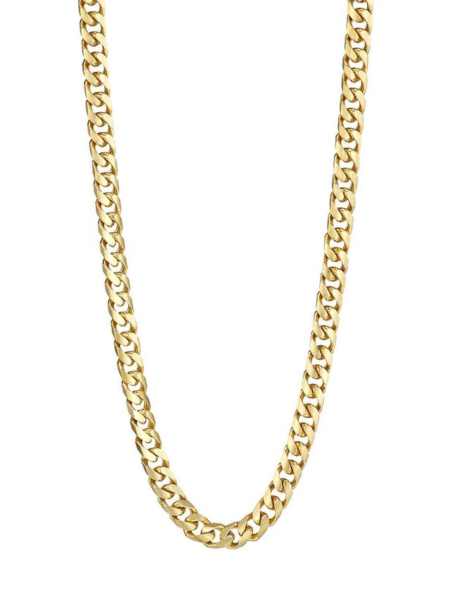 Mens 14K Gold Cuban Chain Necklace Product Image