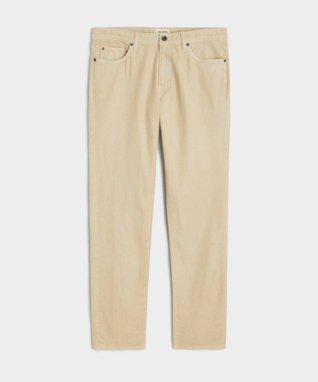 Slim 5-Pocket Cotton Linen Pant in Khaki Product Image