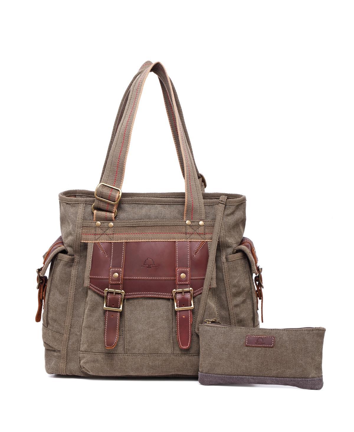 Tsd Brand Womens Turtle Ridge Canvas Tote Bag Product Image