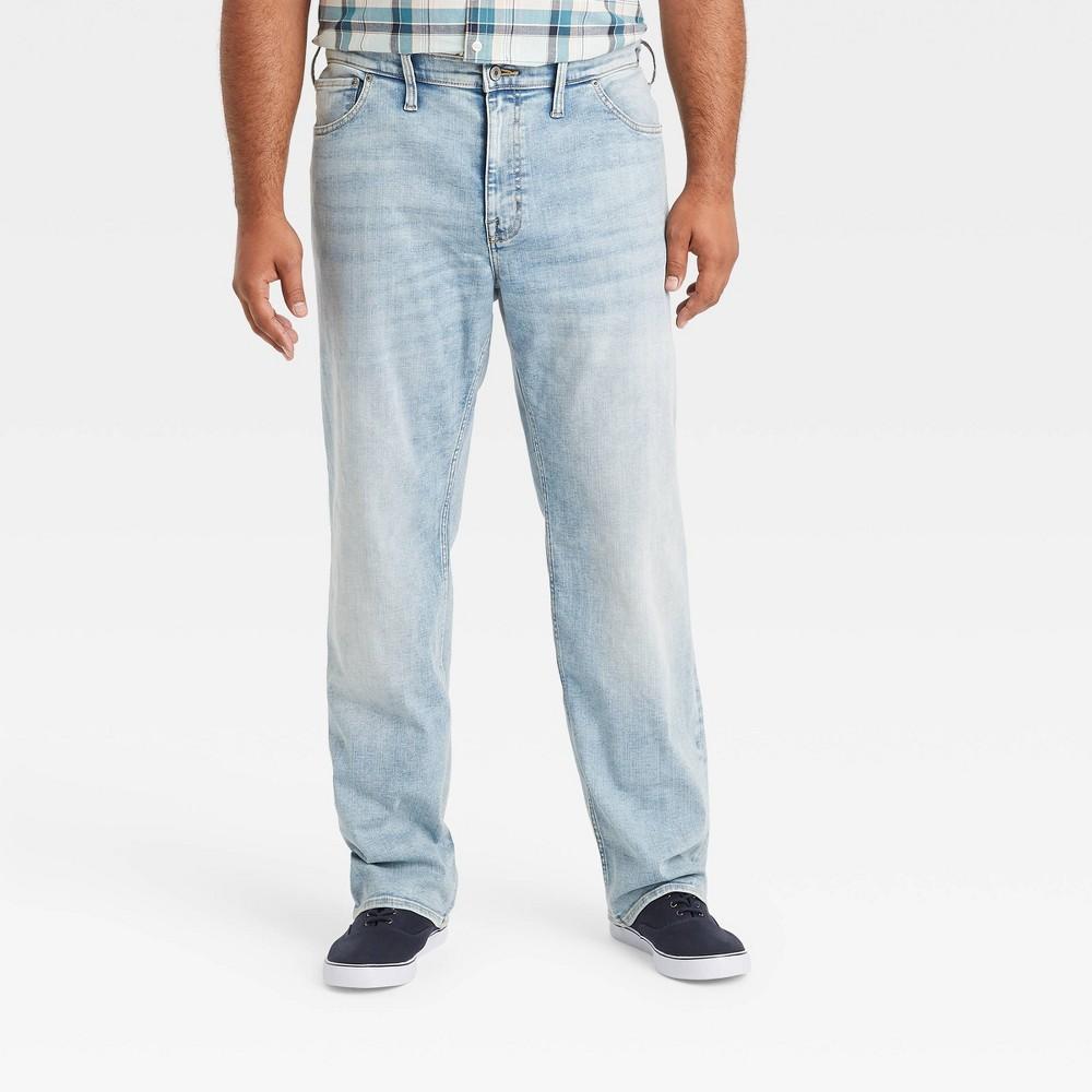 Mens Big & Tall Slim Straight Fit Jeans - Goodfellow & Co Light Blue 50x34 Product Image