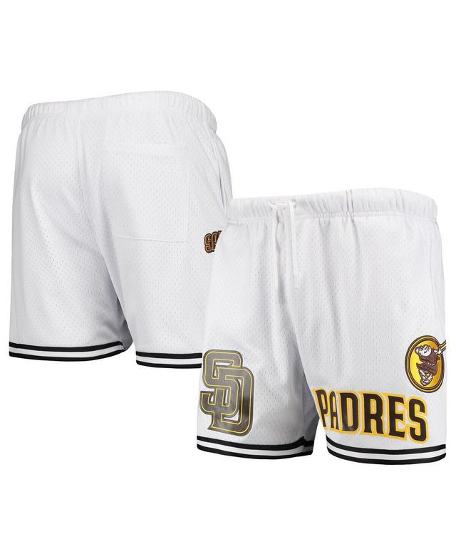 Mens Pro Standard White San Diego Padres Logo Mesh Shorts Product Image