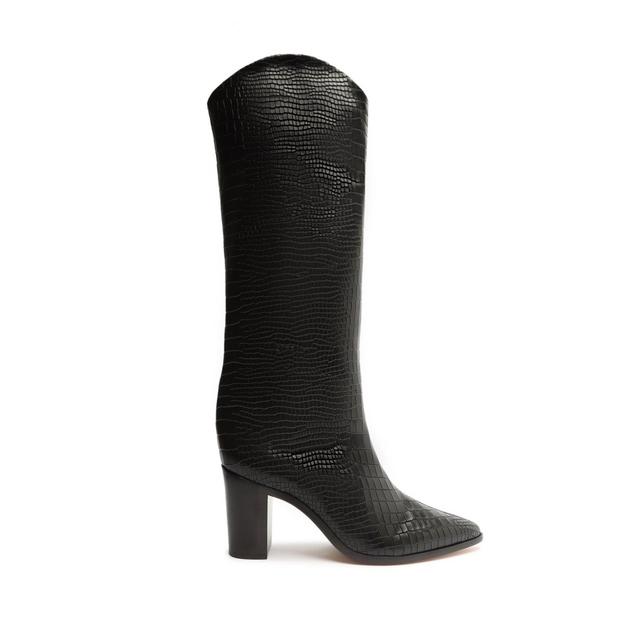 Womens Analeah Snake-Embossed Leather Tall Boots Product Image