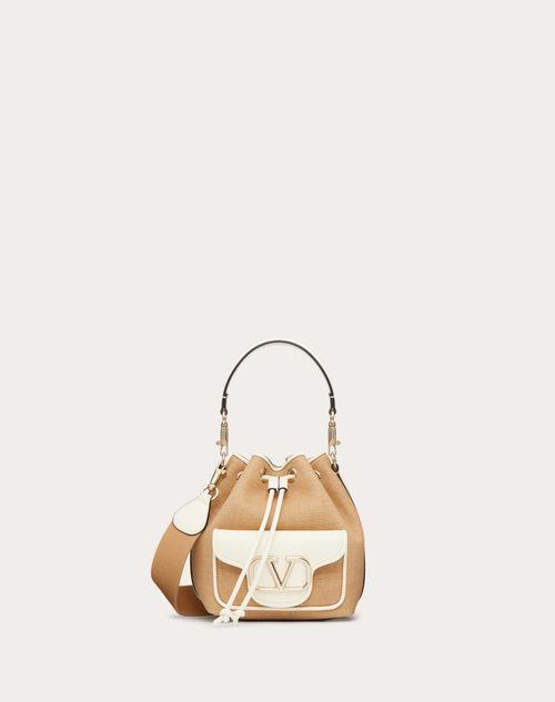 VALENTINO GARAVANI LOCÒ RAFFIA BUCKET BAG Product Image