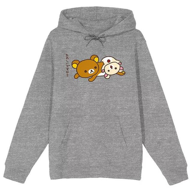 Juniors Rilakkuma Two Bears Lying Hoodie, Womens Product Image