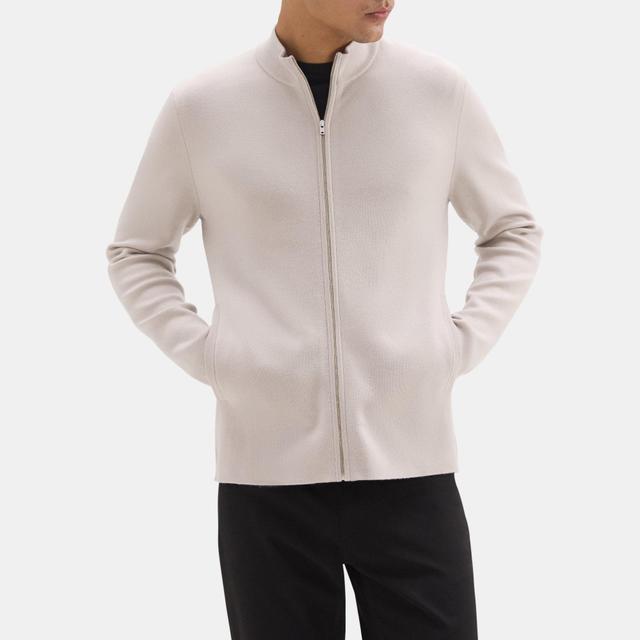 Merino Wool Zip-Up Cardigan | Theory Outlet Product Image