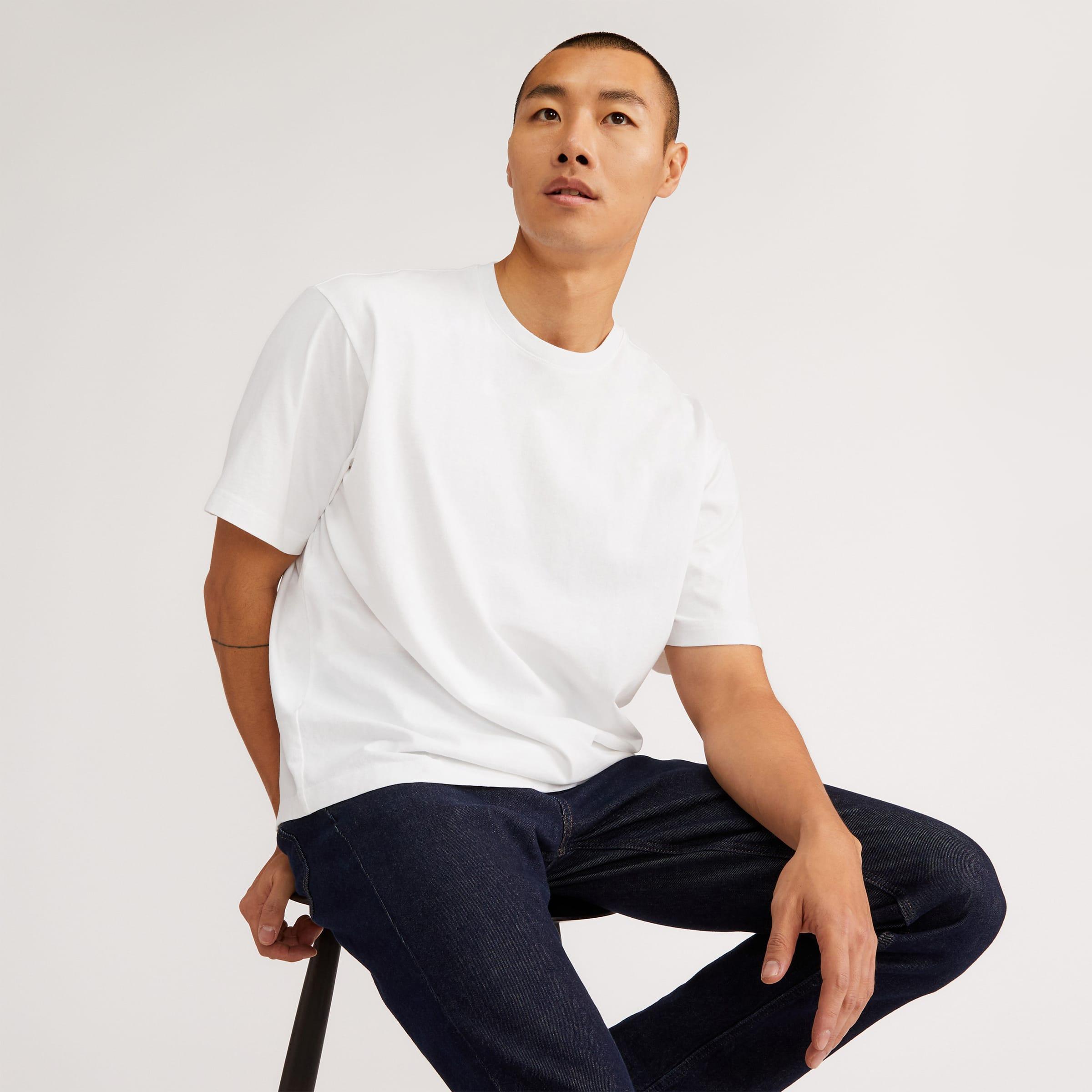 Mens Premium-Weight Relaxed Crew | Uniform T-Shirt by Everlane in White, Size XL Product Image