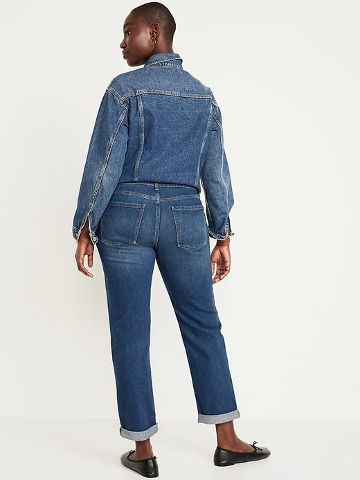 Mid-Rise Wow Boyfriend Straight Jeans Product Image