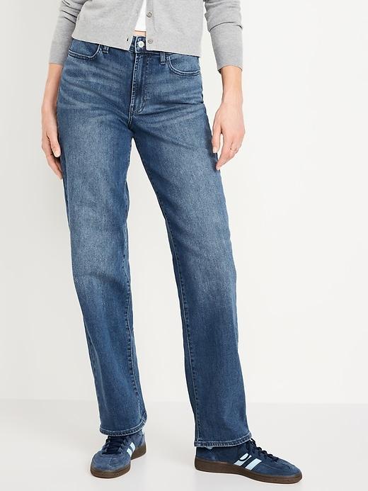 High-Waisted Wow Loose Jeans Product Image