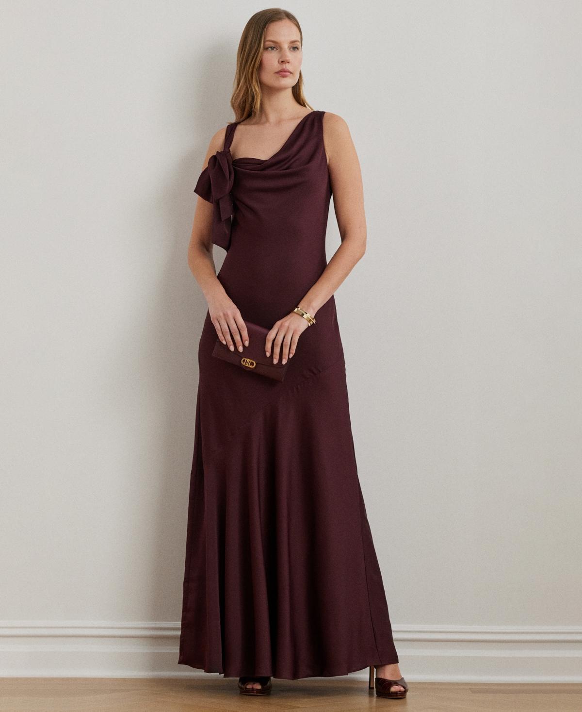 Lauren Ralph Lauren Womens Charmeuse Cowlneck Gown Product Image