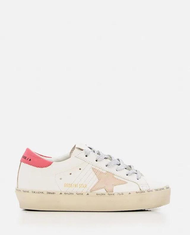 GOLDEN GOOSE Hi Star Leather Sneakers In White Product Image