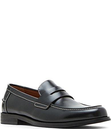 Steve Madden Mens Natan Leather Dress Penny Loafers Product Image