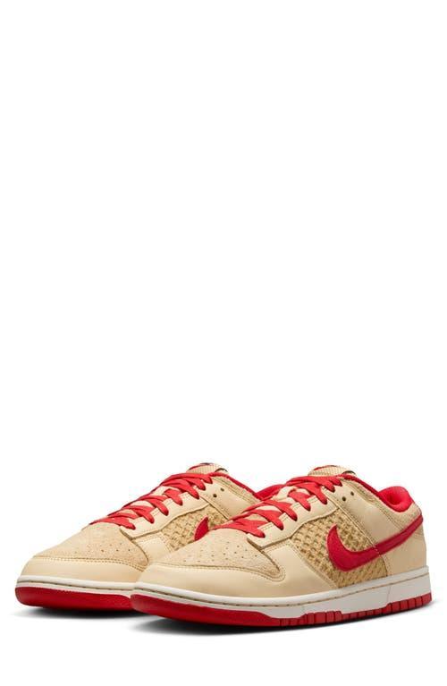 NIKE Dunk Low Retro Se Casual Shoes In Pale Vanilla/university Red/sail/wheat Product Image