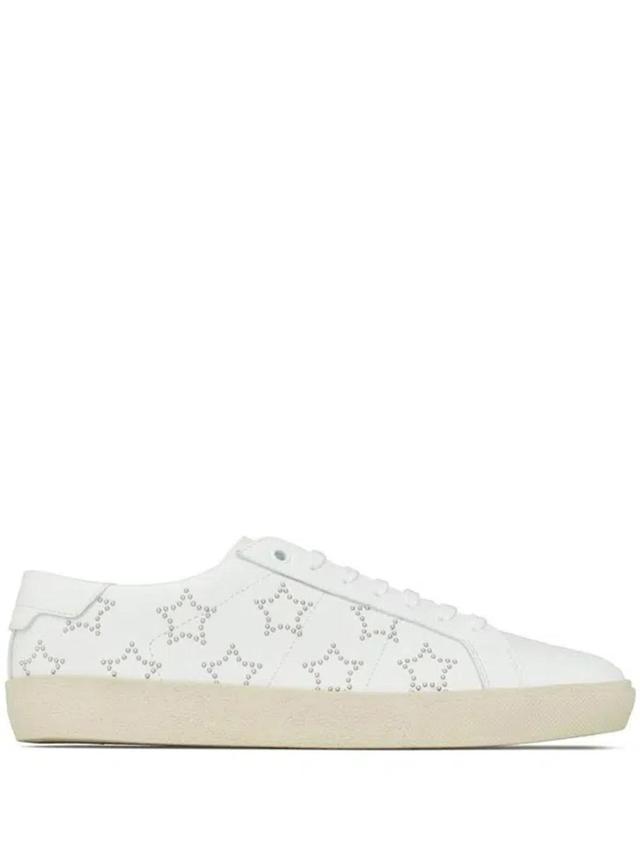 SAINT LAURENT Sl06 Star Leather Sneaker In White Product Image