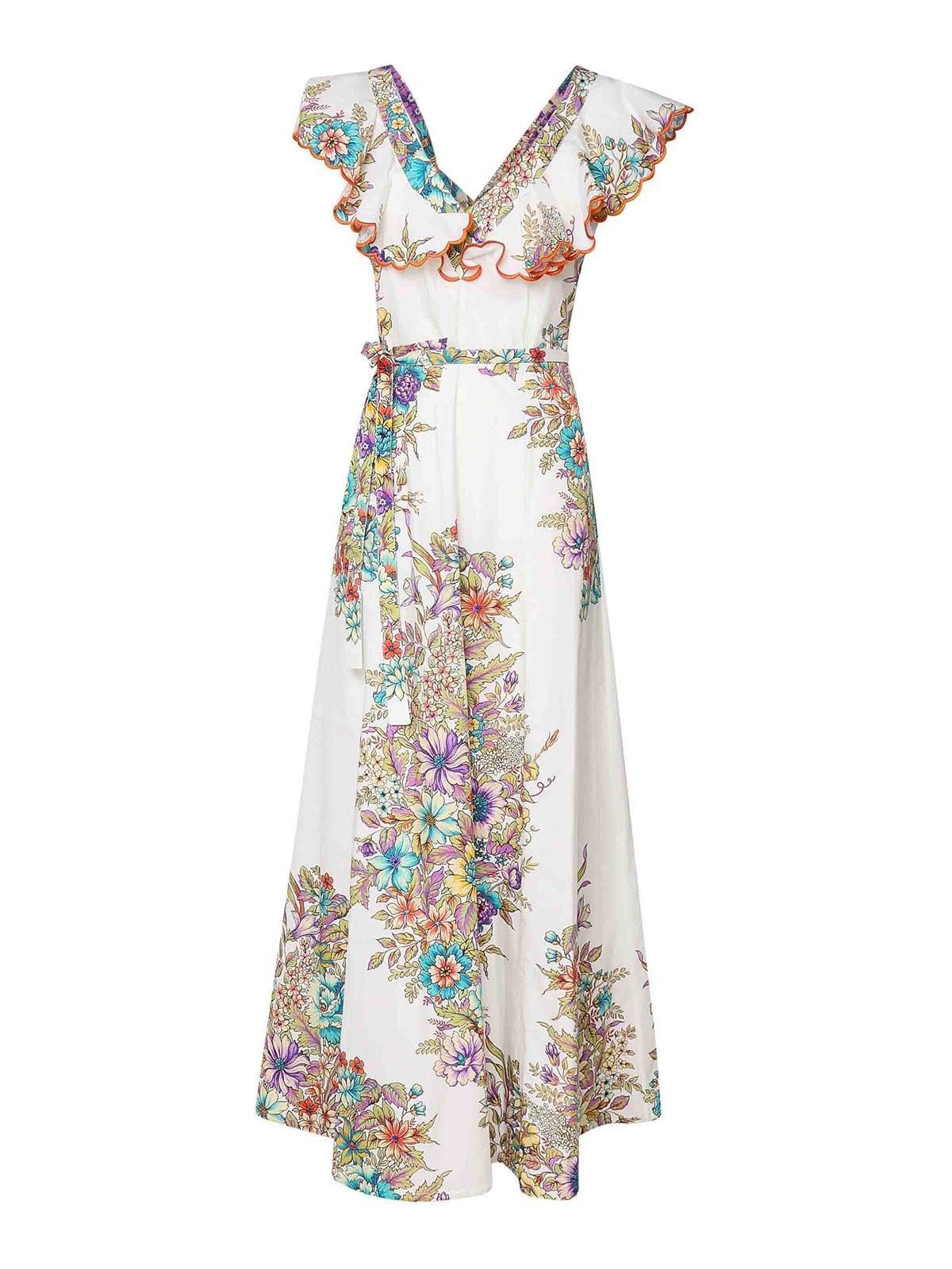 ETRO Cotton Wrap Dress In Multicolour Product Image