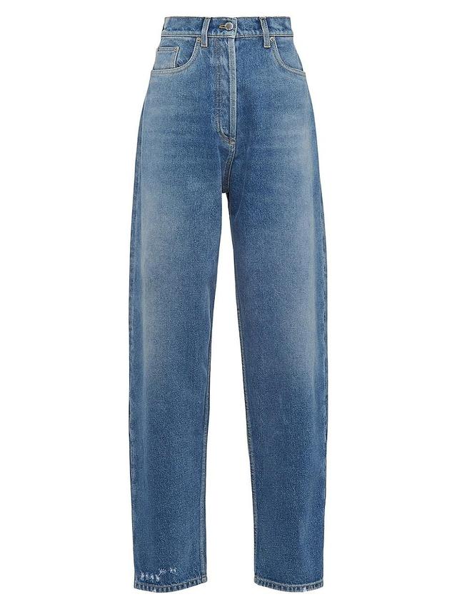 Womens High-Waisted Denim Jeans Product Image