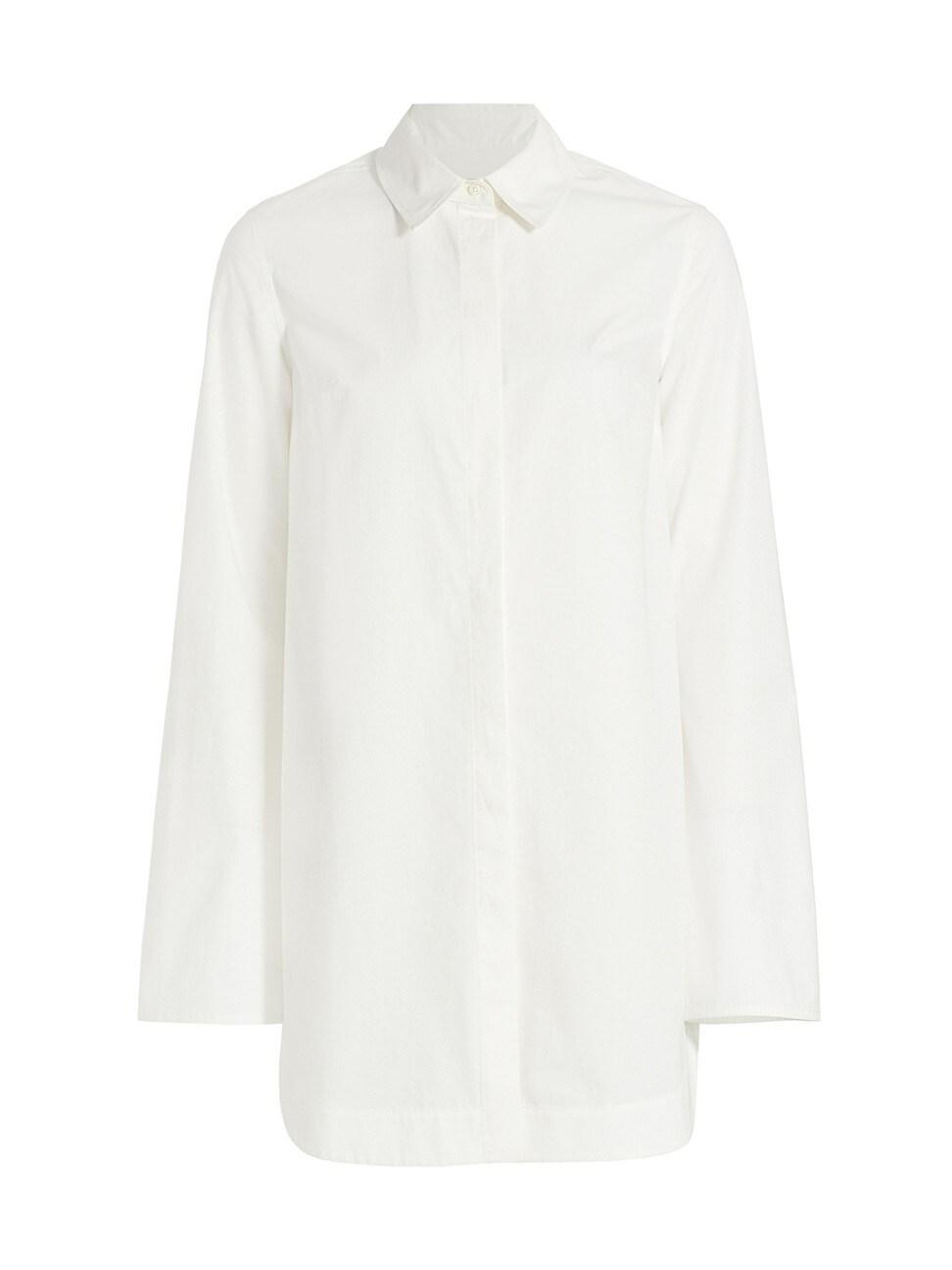 Womens Cotton Poplin Shirtdress Product Image