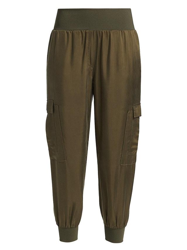 Cinq A Sept Giles High Waist Jogger Pants In Green Onyx Product Image