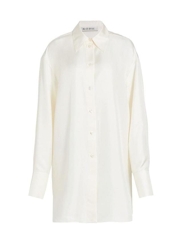 Womens Oversized Silk Shirt Product Image