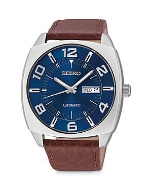 Seiko Mens Recraft Leather Automatic Watch - SNKN37 Brown Product Image