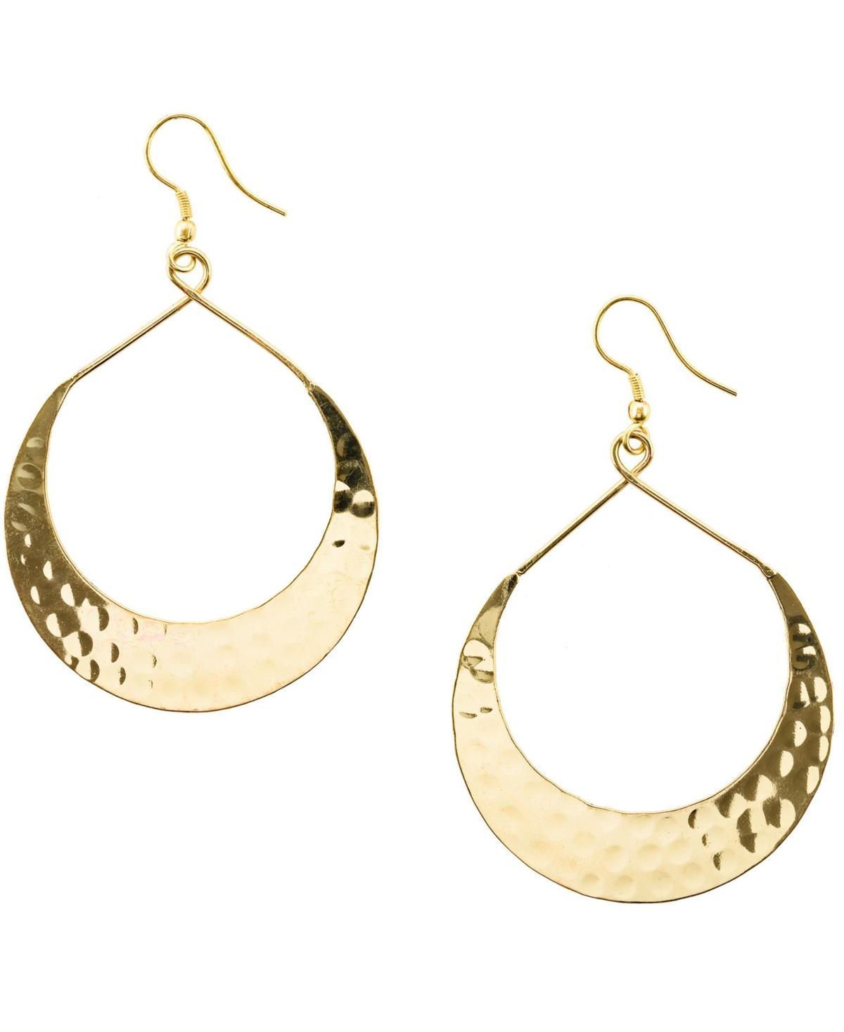 Womens Lunar Crescent Hoop Earrings Product Image