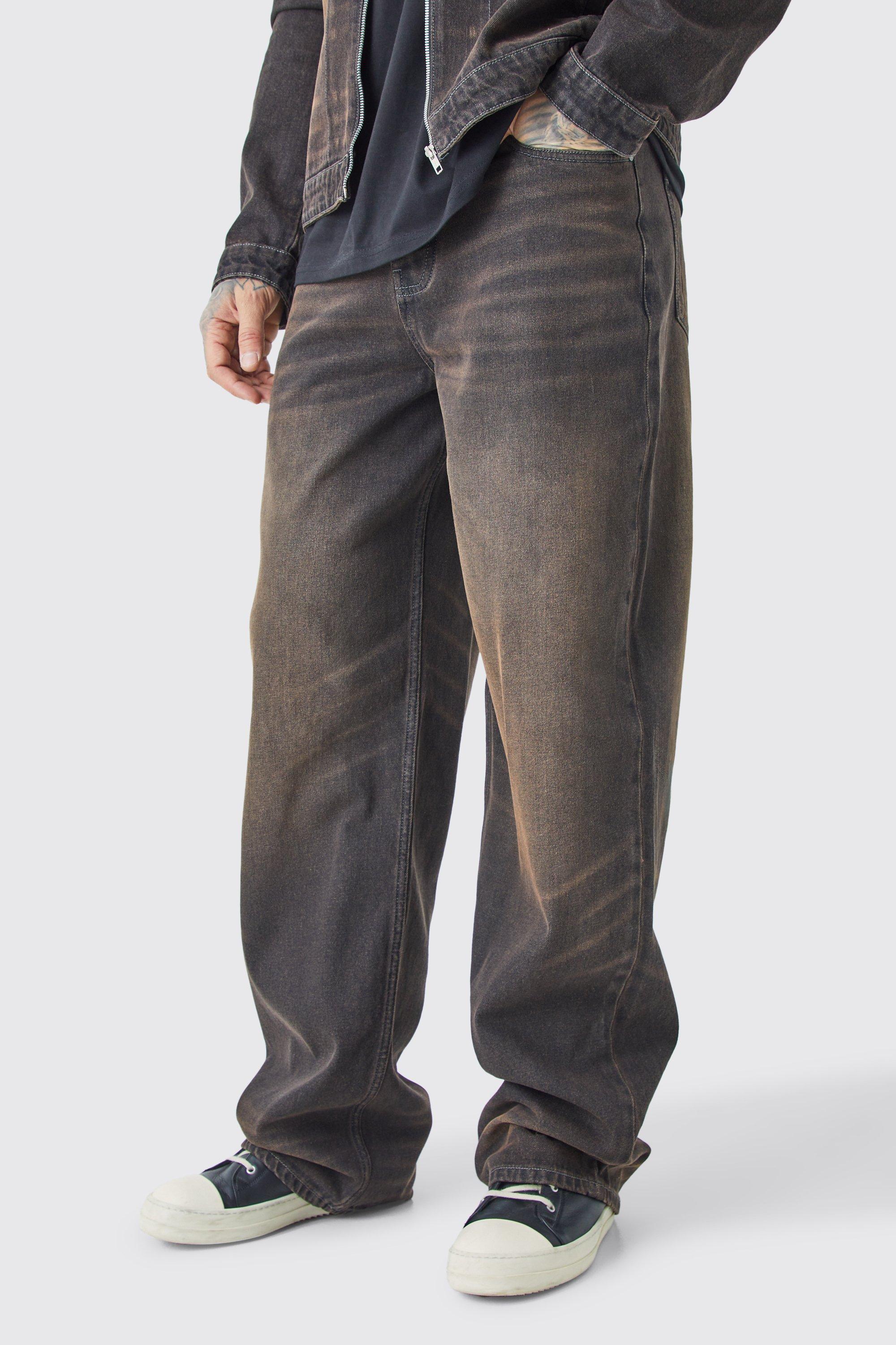 Tall Baggy Rigid Washed Jeans | boohooMAN USA Product Image