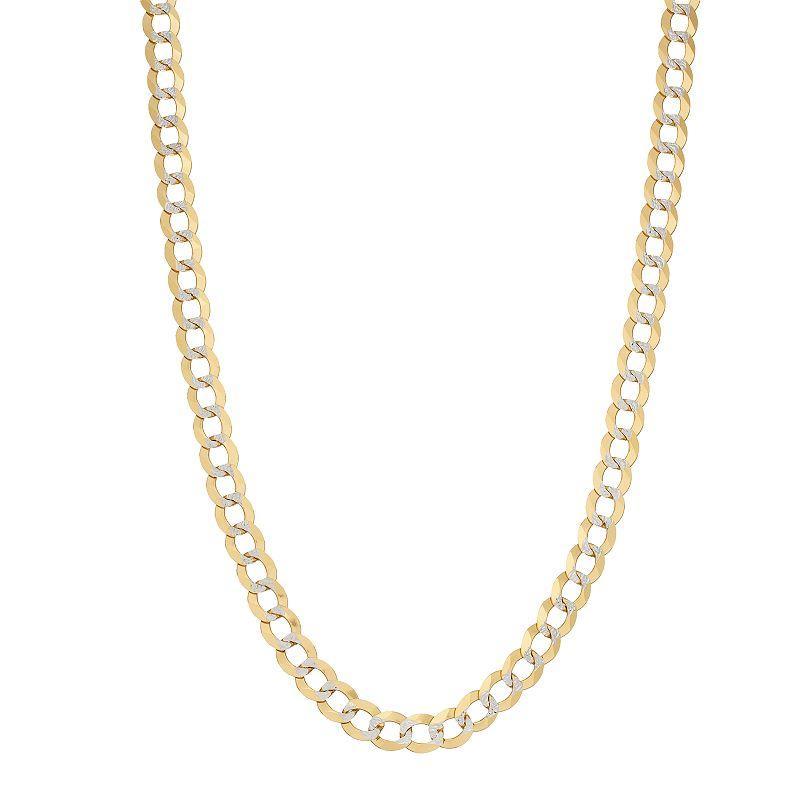 14K Gold Comfort Pave Necklace, Womens 14k 2tone Product Image