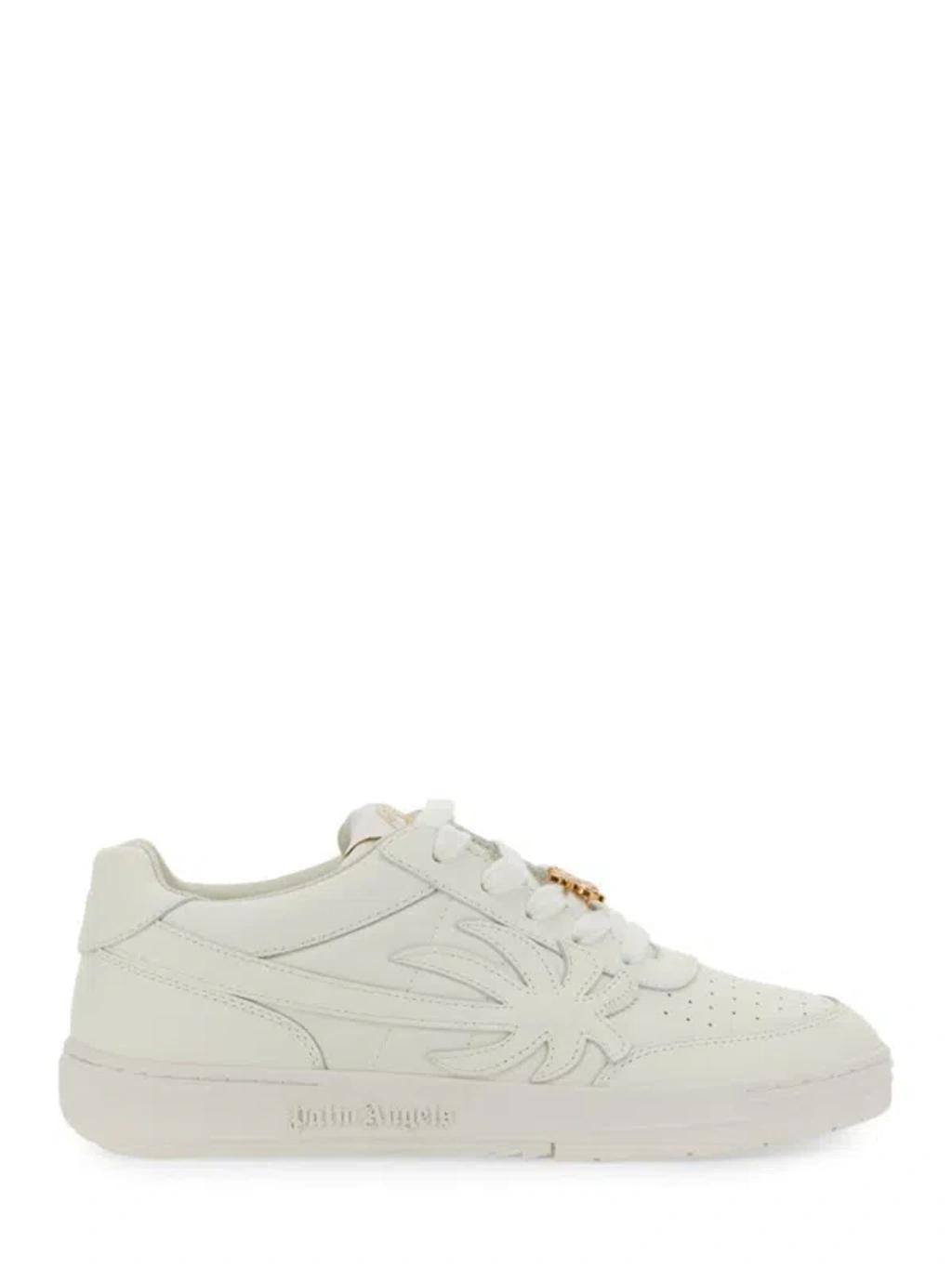 PALM ANGELS Palm University Sneaker In White Product Image