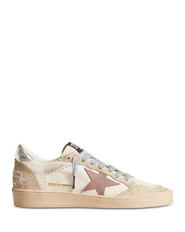 Golden Goose Womens Ballstar Almond Toe Star Patch Sneakers Product Image