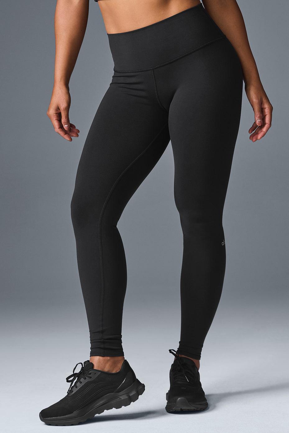 High-Waist Airbrush Legging - Black Female Product Image