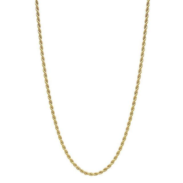 Adornia 14k Gold Plated Rope Chain Necklace, Womens Gold Tone Product Image