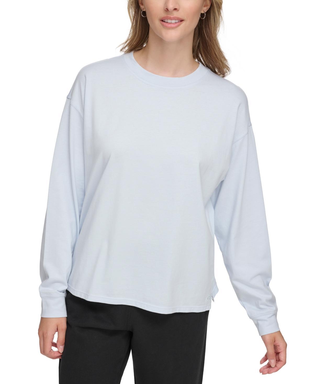 Calvin Klein Performance Womens Long-Sleeve Crewneck T-Shirt Product Image