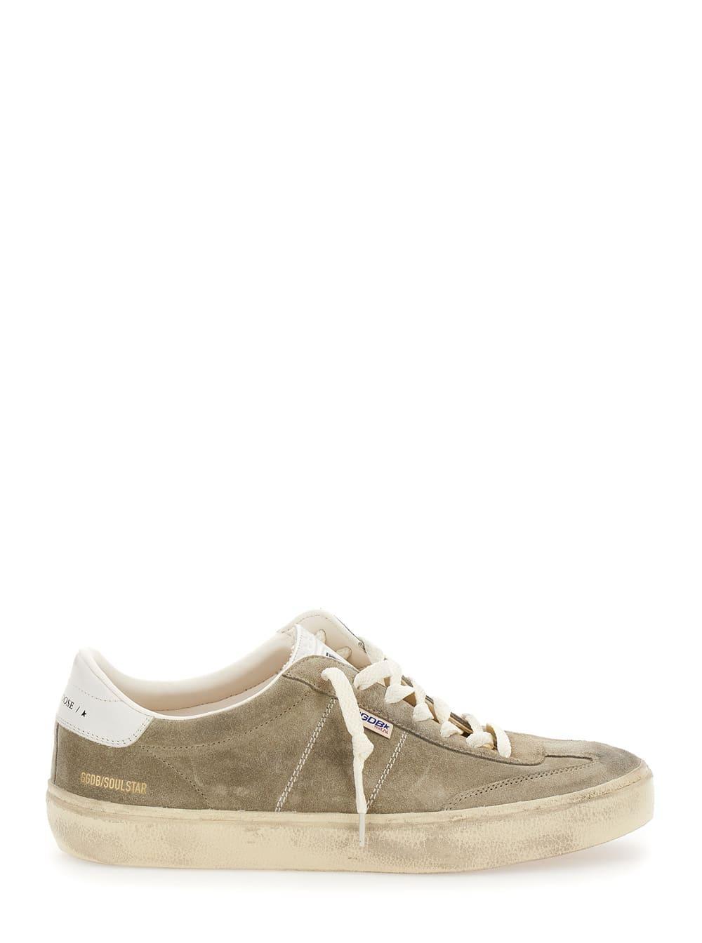 GOLDEN GOOSE Soul-star Suede Upper Hf Leather Tongue Leather Heel In Beige Product Image