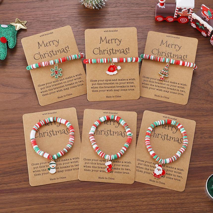 Christmas Soft Clay Bracelet (Various Designs) / Set Product Image