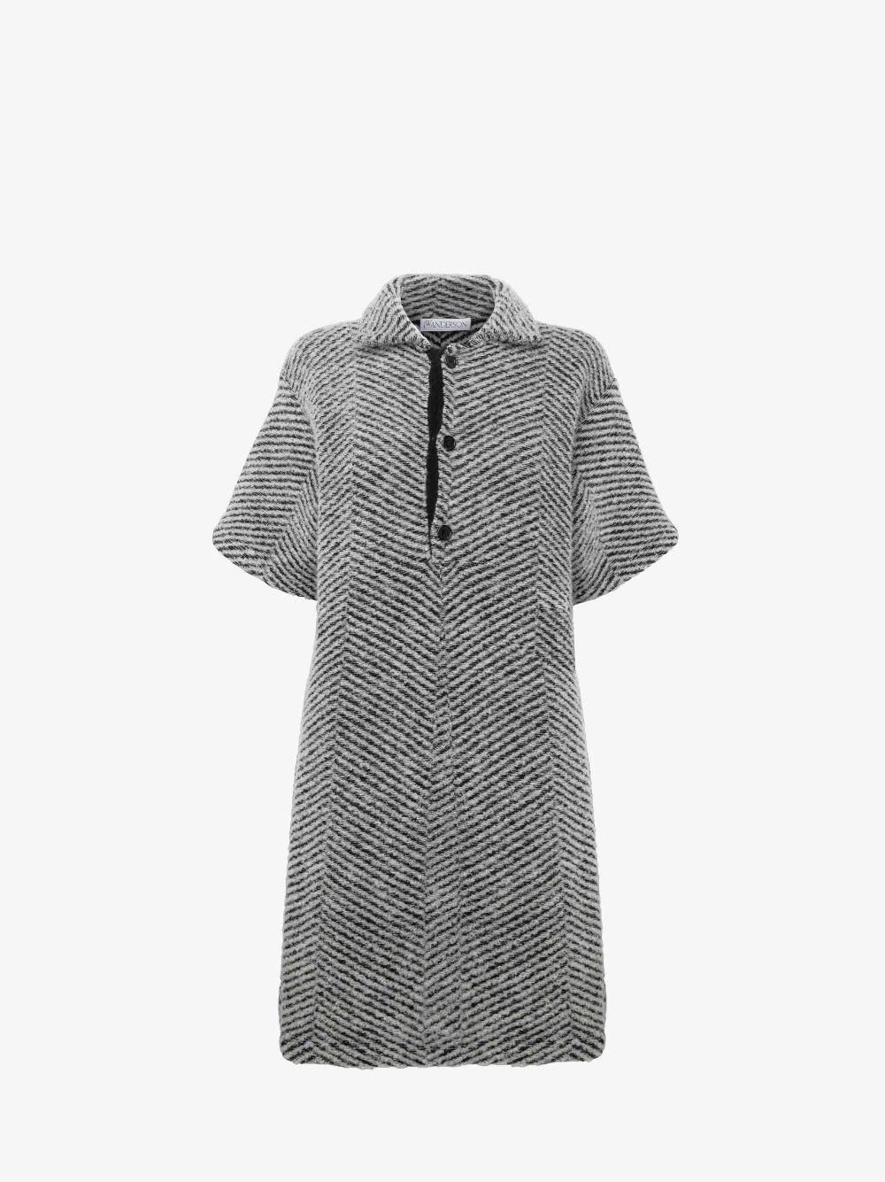 KNITTED MINI POLO DRESS in white | JW Anderson US  product image