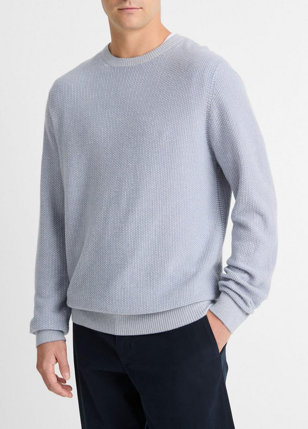 Mens Geo Jacquard Long-Sleeve Crewneck Sweater Product Image